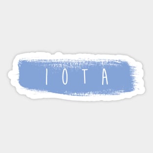 Iota Blue Brush Stroke Sticker